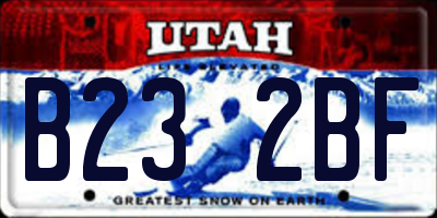 UT license plate B232BF