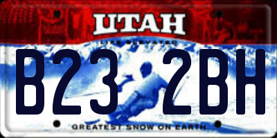 UT license plate B232BH