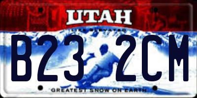 UT license plate B232CM