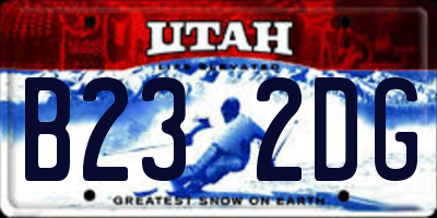 UT license plate B232DG