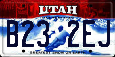 UT license plate B232EJ