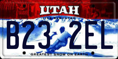 UT license plate B232EL