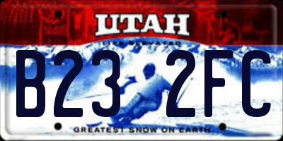 UT license plate B232FC