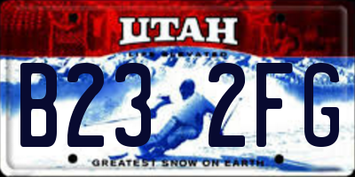 UT license plate B232FG