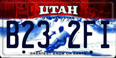 UT license plate B232FI