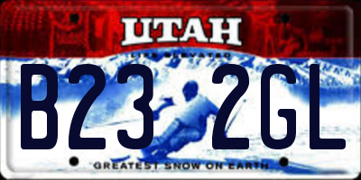 UT license plate B232GL