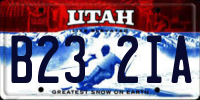 UT license plate B232IA