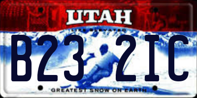 UT license plate B232IC