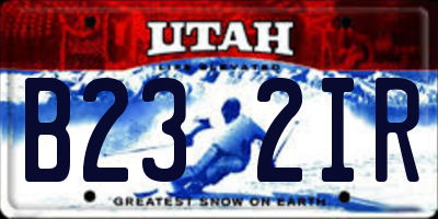 UT license plate B232IR