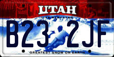UT license plate B232JF