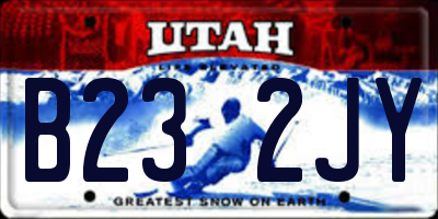 UT license plate B232JY