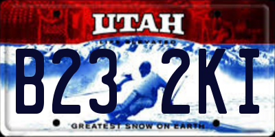 UT license plate B232KI