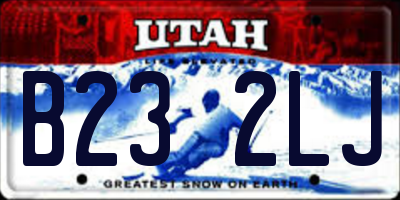 UT license plate B232LJ