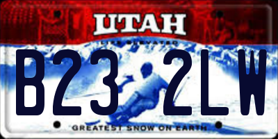 UT license plate B232LW