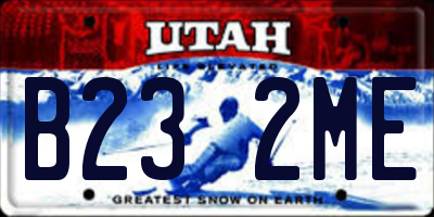UT license plate B232ME