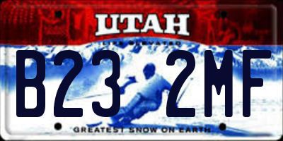 UT license plate B232MF