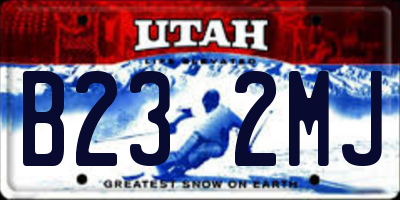 UT license plate B232MJ