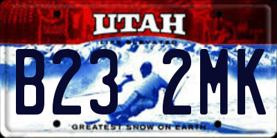 UT license plate B232MK