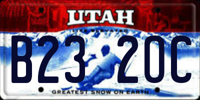 UT license plate B232OC