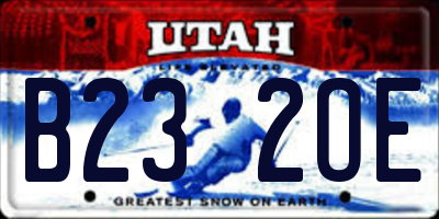 UT license plate B232OE