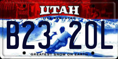 UT license plate B232OL