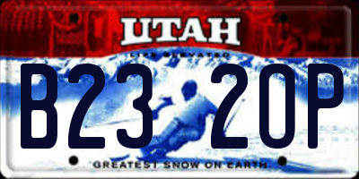 UT license plate B232OP