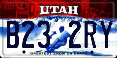 UT license plate B232RY