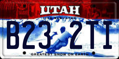 UT license plate B232TI