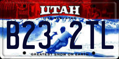 UT license plate B232TL