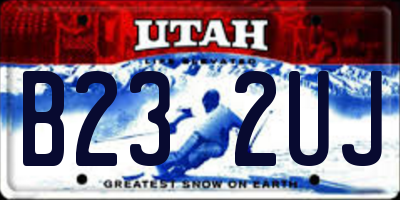 UT license plate B232UJ