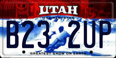 UT license plate B232UP