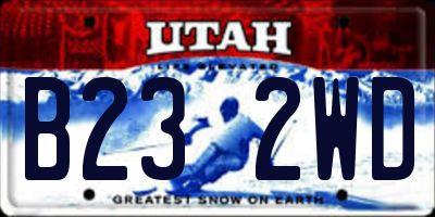 UT license plate B232WD