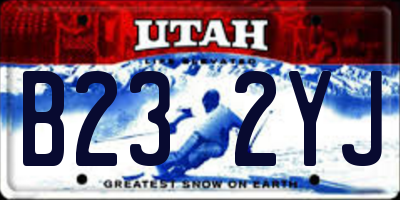 UT license plate B232YJ