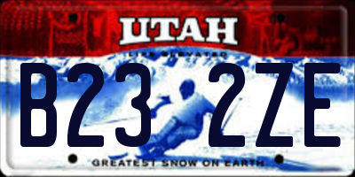 UT license plate B232ZE