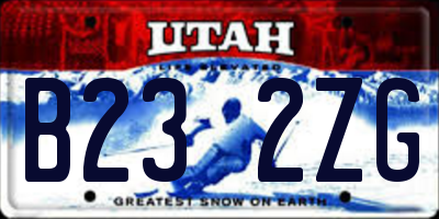 UT license plate B232ZG