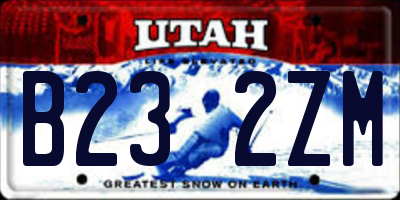 UT license plate B232ZM