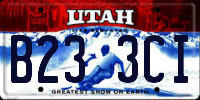 UT license plate B233CI