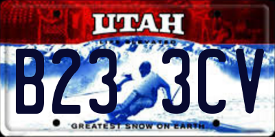 UT license plate B233CV