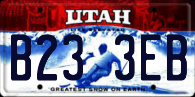 UT license plate B233EB