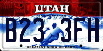 UT license plate B233FH