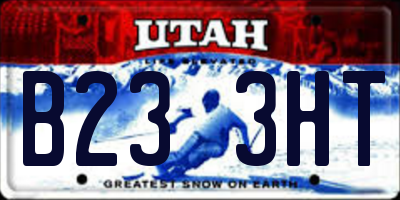 UT license plate B233HT