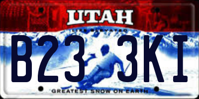 UT license plate B233KI