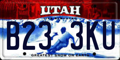 UT license plate B233KU