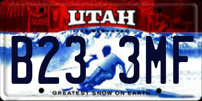 UT license plate B233MF