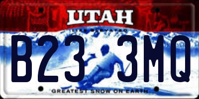 UT license plate B233MQ