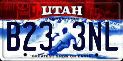 UT license plate B233NL