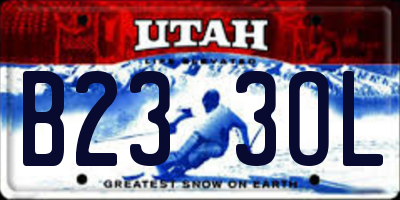UT license plate B233OL