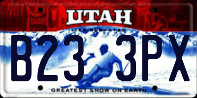 UT license plate B233PX