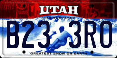 UT license plate B233RO