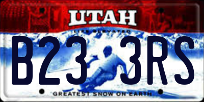 UT license plate B233RS